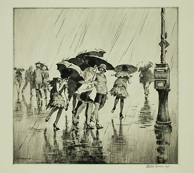 Wet Saturday : Martin Lewis : 1929 :  Archival Quality Art Print • $57.95