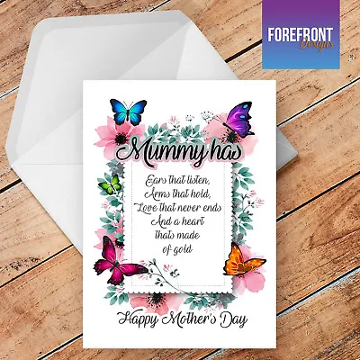 Personalised 'My Mum/Mummy' Poem Birthday Greeting Card Special Gift/occasion • £3.70