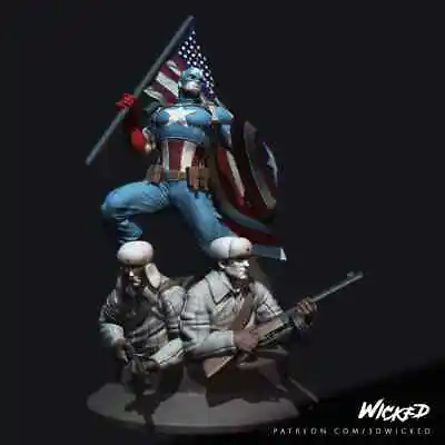 Captain America Statue - Marvel Comics - 1:12 Or 1:24 Scale • $19.99