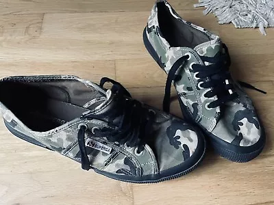Superga Shoes RARE Camouflage Pumps Trainers  • £25