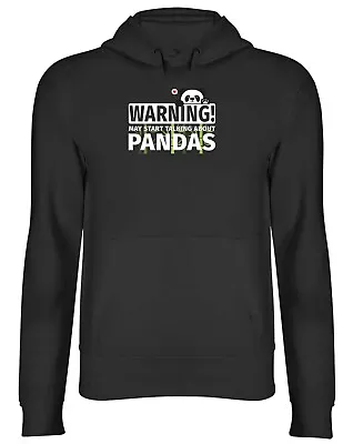 Warning Pandas Hoodie Mens Womens Zoo Wildlife Safari Endanger Species Top Gift • £17.99