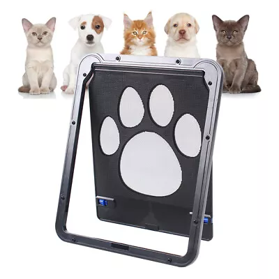 Medium Small Pet Cat Puppy Dog Magnetic Lock Lockable Safe Flap Door • $9.50