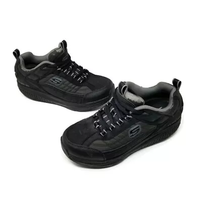 Skechers Shape-ups Men's Black W/ Gray Accents Size 8 SN 52000 GUC • $30.97