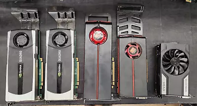 5x For Parts Or Repair AMD GPU Lot - GTX 960SC HD 5770 HD 5870 Quadro 6000 X2 • $69.99