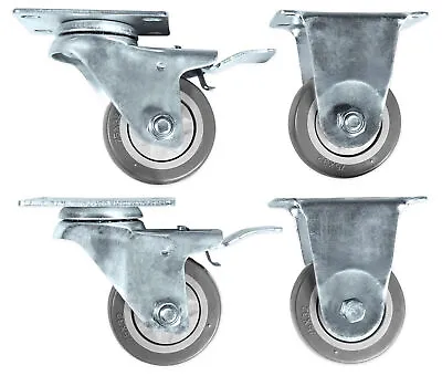 Rockville 3  Locking+Swivel Steel Caster Wheels For Mackie SRM1850 Subwoofer • $39.95