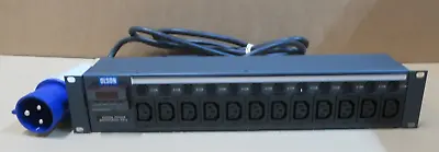 Olson PM/KNBT/32 12 Way 19″ 2U 32A Unswitched Power Metered C13 240v PDU Rack • £42