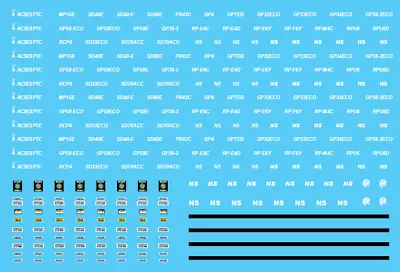 N Scale - Norfolk Southern Modern Cab Labels Decals • $5