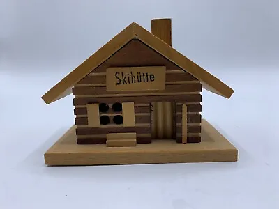 Erzgebirge Incense Smoker Ski Cabin German Hand Carved~ • $51.68