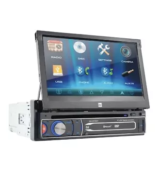 DUAL 7  DVD Bluetooth Multimedia Receiver XDVD179BT Single DIN Motorized Display • $83.60