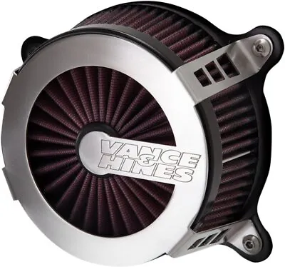 Vance & Hines VO2 Cage Fighter Brushed Stainless Air Cleaner (70365) • $236.74
