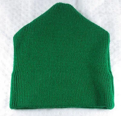 Vintage Knit Ski Hat Cap Green Wool Marceau Sports Minnetonka MN 70s 80s Beanie • $28.50