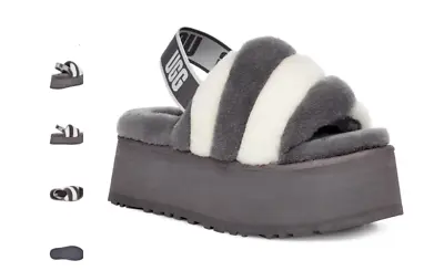 UGG Disco Stripe Slide Slipper Shade White Women's US Sizes 5-12/NEW!!! • $79.95