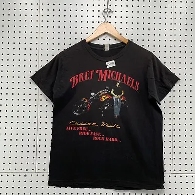 VTG Bret Michaels S Shirt Black Roses & Thorns Tour Music Band Rock TEE 20x25 • $29.99