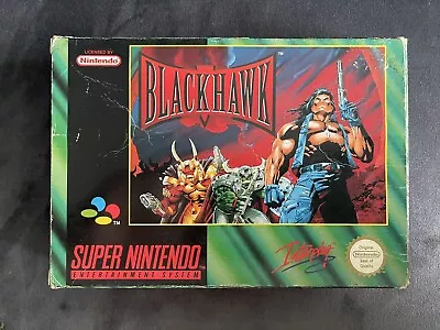 £57.99 • Buy SNES Super Nintendo Blackhawk Pal Complete CIB EUR Rare