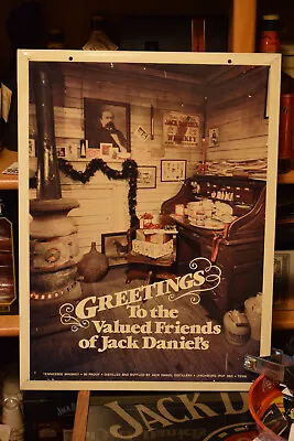 Jack Daniels Vintage Greetings To The Valued Friends Of Jack Daniels Tin Sign • $50
