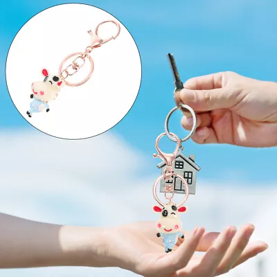  Calf Keychain Keychains For Girls Ox Year Gift Zodiac Cow Ring • £7.99