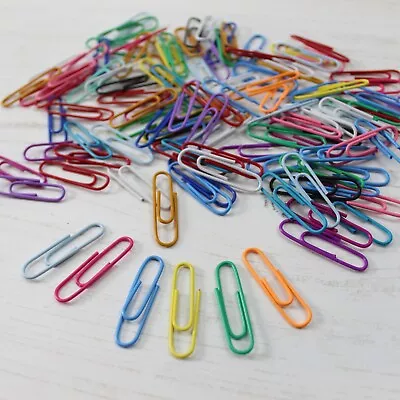 Paper Clips 33mm Large Assorted Colour Mix Packs Of 200 To 1000 Clips  • £3