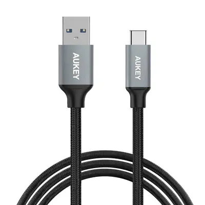 $33 • Buy Aukey 1M Impulse Series Braided Cable USB-A To USB-C For Samsung Note8/MacBook