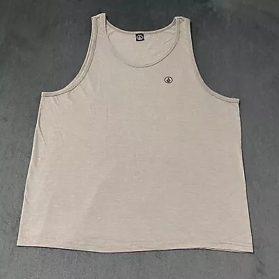 Volcom Men's Solid Heather Light Gray Sleeveless Muscle Tank Top Extra Large • $10.79