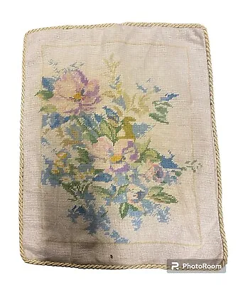 Vintage Needlepoint Cushion Cover 43x33cm-226 • £32.81