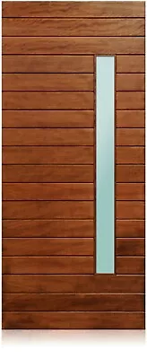 LuxDoors Nobu Design [36  X 96 ] Modern Mahogany Wood Front Entry Door • $2449