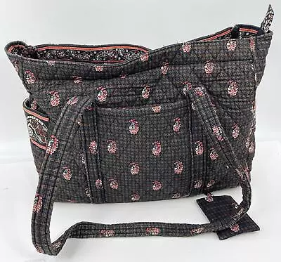 Vera Bradley Maggie Houndstooth Women's Brown Cotton Quilted Handbag • $20.69