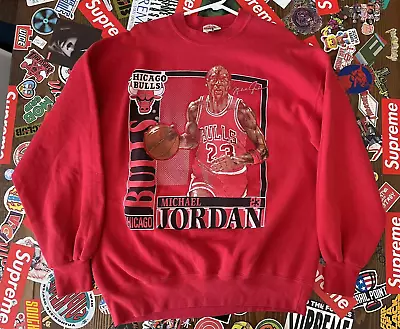 Vintage Michael Jordan NUTMEG 90's Double Sided Men's Sweatshirt SZ XL • $140.22