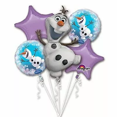 Frozen Olaf Party Favor 1 Large Supershape & 4x 18  Foil Mylar Balloon Bouquet • $12.95