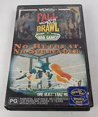 WCW NWo Fall Brawl 1998 - VHS Tape - Big Box Ex-Rental Hollywood Hogan Sting • $39.95