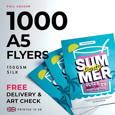 £70 • Buy 1000 A5 Printed Flyers / Leaflets - 150gsm Colour - FREE DELIVERY