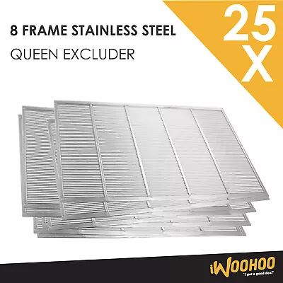 25 X 8 Frame Stainless Steel Queen Bee Excluder Brood Hive Box Honeybee AU • $400