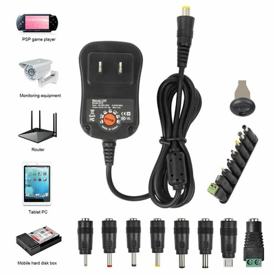 $21.18 • Buy Multi Voltage Tips Universal AC/DC Adapter Charger For Adjustable Power Supply