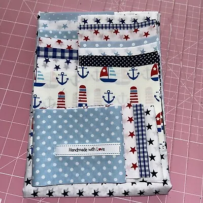 Patchwork Quilt Kit Nautical Quilting Set Wadding Fabrics Instructions Wadding • £32