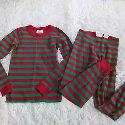 Hanna Andersson Christmas Pajamas Long John 130 8 Boy Girl • $25