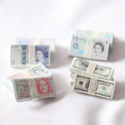 10 Bundles 1:12 Dollhouse Miniature Play Money Banknotes Decor For Accessor:-h • $11.45