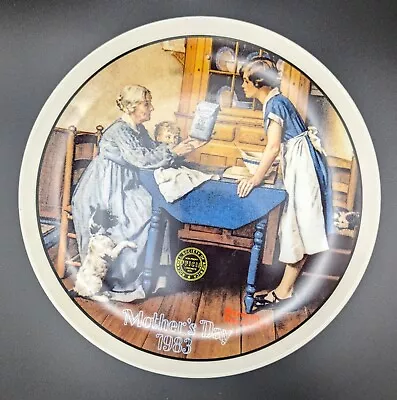 Add Two Cups And A Measure Of Love 1983 Mother's Day Plate Norman Rockwell • $17.49