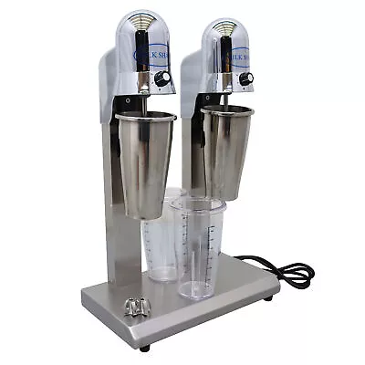 110V Commercial Double Heads Milk Shake Mixer Machine+4 Cups 650ml • £123.83