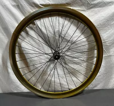 CE Bikes 32-Spoke Gold Anodized Aluminum Bolt-On 700C Fixie Front Wheel • $49.95