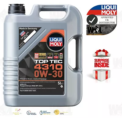£79.99 • Buy 0W-30 Fully Synthetic Engine Oil Peugeot Citroen Fiat ACEA C2 Liqui Moly 2362