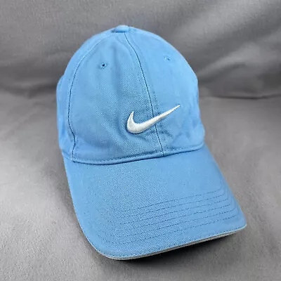 Vintage Nike Golf Hat Mens Blue Adjustable Strapback Cap Swoosh Golfing Y2K • $14