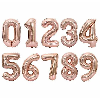 Number Balloons Helium Giant Foil Large Air 32  40  Birthday Age Party 0-9 • £1.84