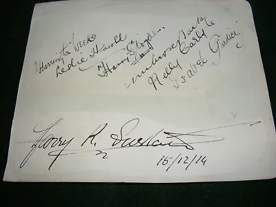 Vintage Signed Page Music Hall Cast Harry K Eustace Actor J C Humphreys Drummer • £3.99