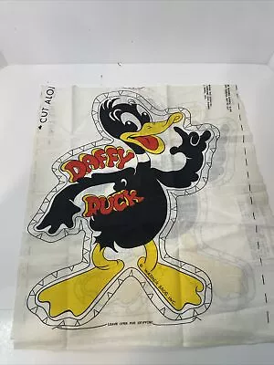 VTG Daffy Duck Stuffed Animal Pattern Kit Warner Bros Fabric Pillow Sewing Craft • $14.99