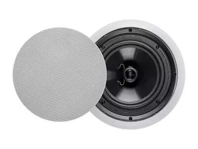 Monoprice 2-Way Polypropylene Ceiling Speakers - 8in (Pair) W/ Paintable Grille • $59.99