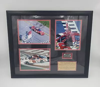 Dale Earnhardt Jr Signed Photo Framed Daytona Track Surface Mounted Memories LE • $200