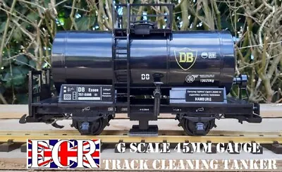 BRAND NEW BLACK G SCALE 45mm GAUGE OIL TANKER ECR LGB RAIL CLEANER RAILWAY TRAIN • £45.95