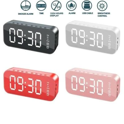 $20.95 • Buy Electronic LED Digital Alarm Clock Wireless Bluetooth Speaker Table Time USB AU