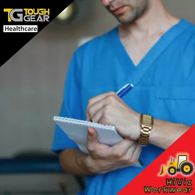 £9.99 • Buy Scrub Medical Tunic Uniform Top Women Men Nurse Hospital Work V-Neck Work Tops