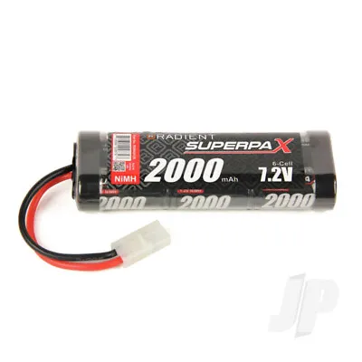 Radient NiMH Battery 7.2V 2000mAh SC Stick Pack Tamiya Connector Plug • £16.48