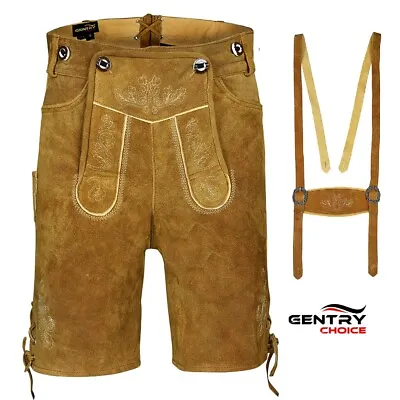 Bavarian Lederhosen Oktoberfest Costume German Outfit Trachten Leather Knicker • $94.49